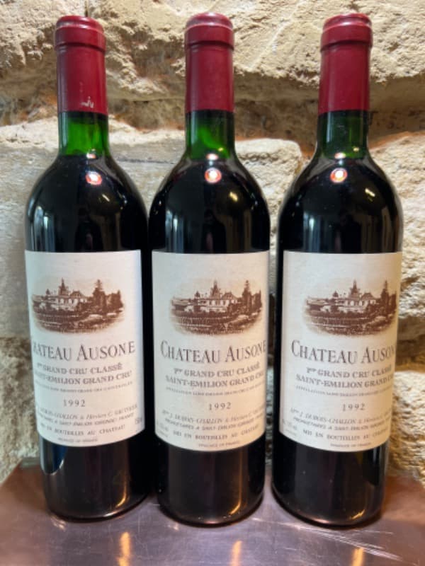 3 x château d’Ausone, Saint-Émilion Grand Cru, 1992