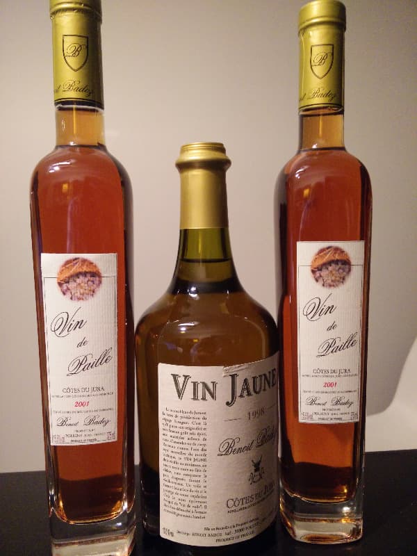 1 x Vin Jaune 1998 - 2 x Vin de Paille 2001, Benoit Badoz, Vin-du-Jura
