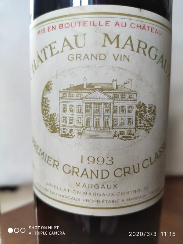 Château Margaux, Margaux, 1993
