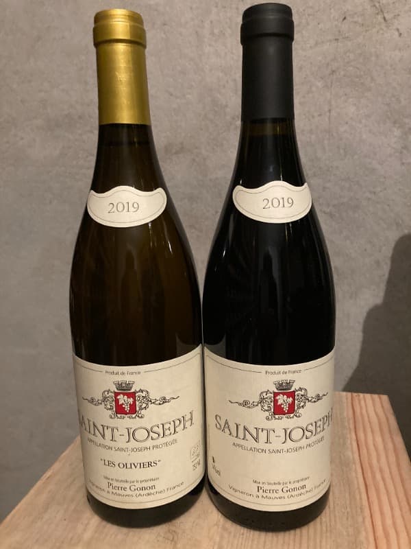 2 x Saint-Joseph, Rouge & Blanc "les oliviers", Gonon, 2019