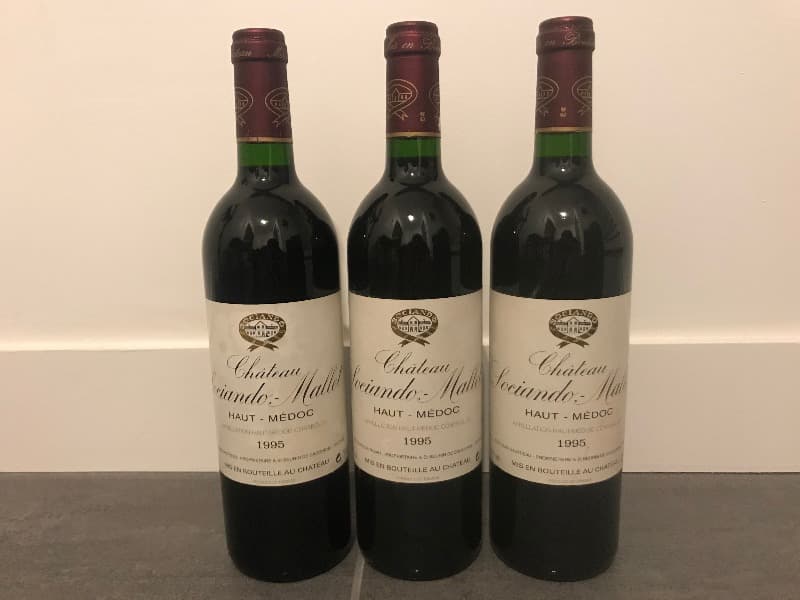 3 x Château Sociando-Mallet, Haut-Médoc, 1995
