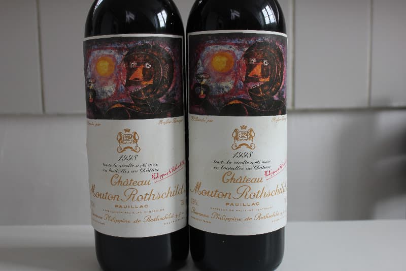 2 x Mouton Rothschild, Pauillac, 1998