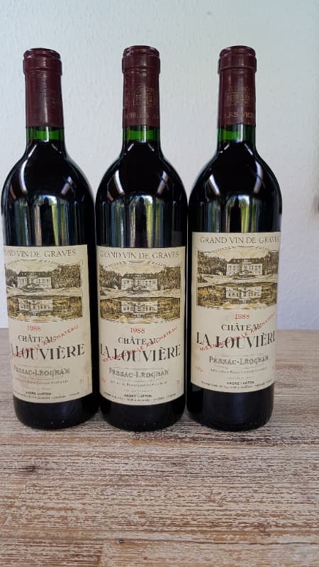 3 x Château La Louvière, Pessac-Léognan, 1988
