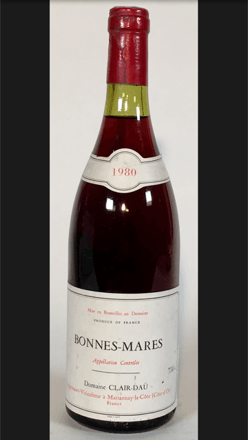 Bonnes-Mares, Domaine Claire Daü, 1980