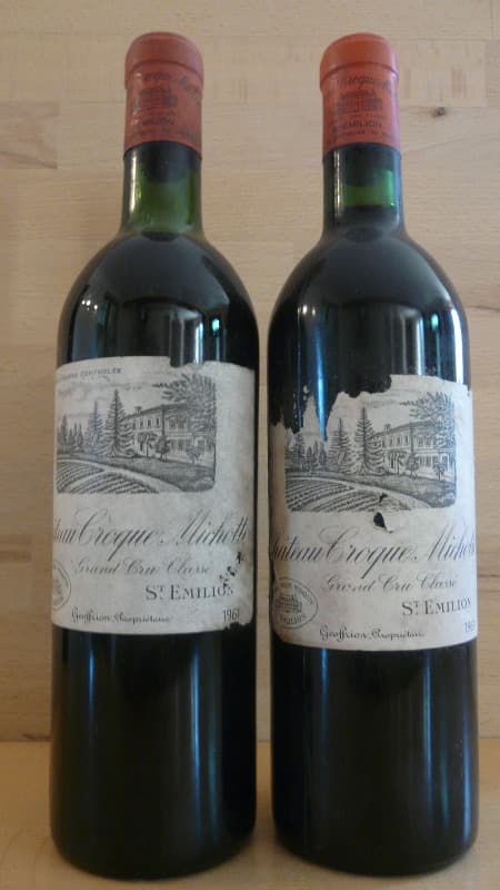 2 x Château Croque Michotte, Saint-Émilion, 1961