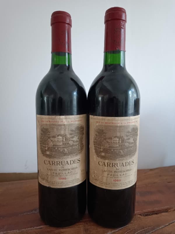 2 x Carruades, château Lafite Rothschild, Pauillac, 1989