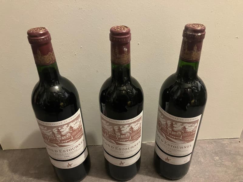 3 x Château Cos d'Estournel, Saint-Estèphe, 1996