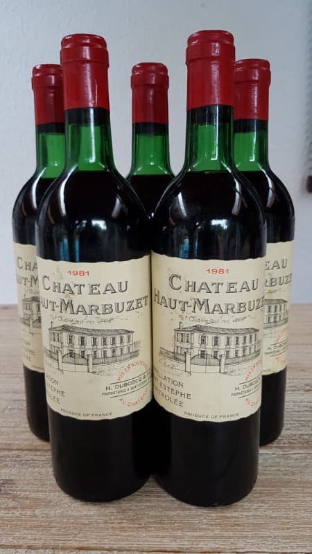 5 x Château Haut-Marbuzet, Saint-Estèphe, 1981