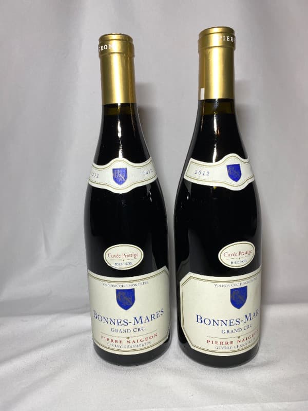 2 x Bonnes-Mares, Grand Cru, Domaine Pierre Naigeon, 2012