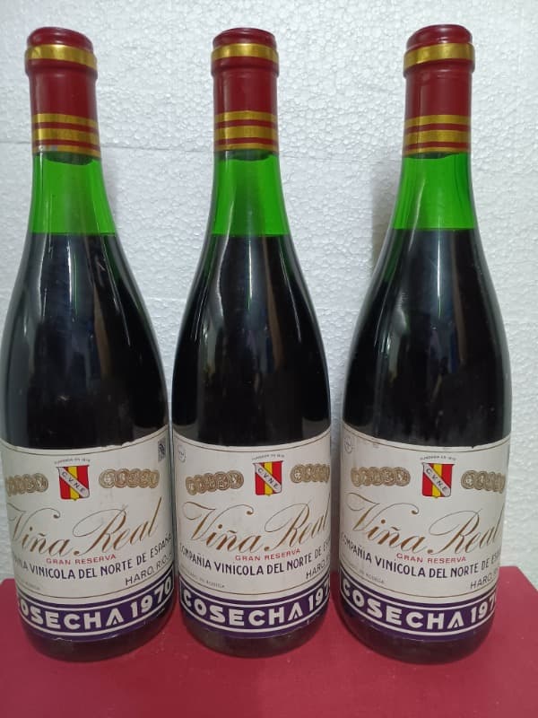 3 x Viña Real Gran Reserva 1970, Viña Real CVNE, Rioja, 1970