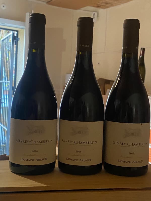 3 x Gevrey-Chambertin, domaine Arlaud, 2018