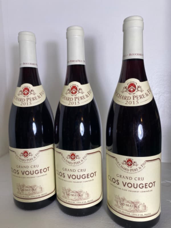 3 x Clos Vougeot Grand Cru, Domaine Bouchard Père et Fils, 2015
