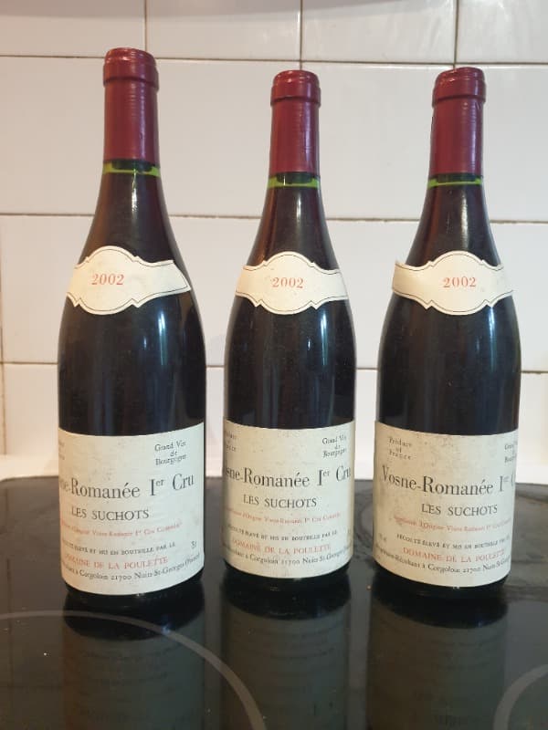 3 x Vosne-Romanée, 1er cru - les Suchots, Domaine de la Poulette, 2002