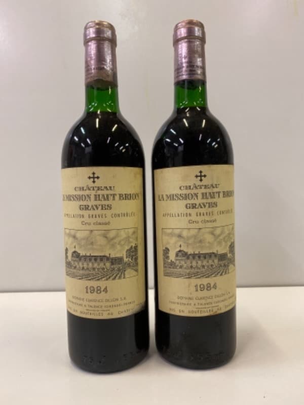 2 x Château La Mission Haut-Brion, Graves, 1984