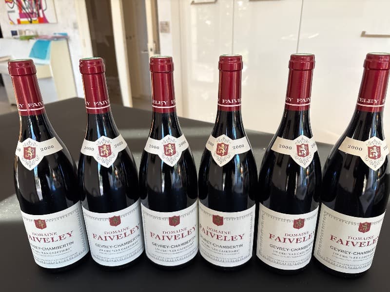 6 x Gevrey-Chambertin, 1er les cazetiers, Faiveley, 2000