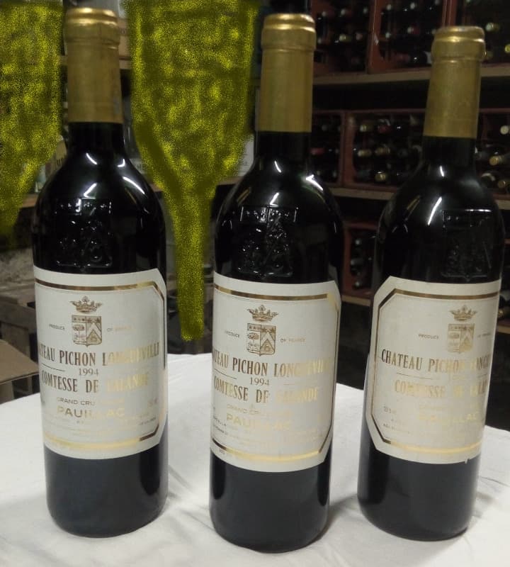 3 x Comtesse de Lalande, Château Pichon Longueville, Pauillac, 1994