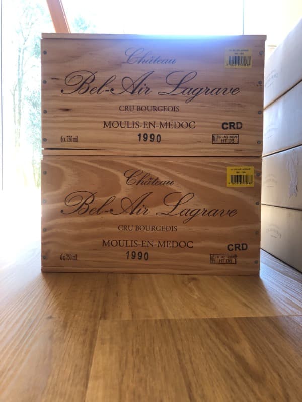2 x CBO/OWC6 x Château Bel-Air Lagrave, Moulis ou Moulis-en-Médoc, 1990