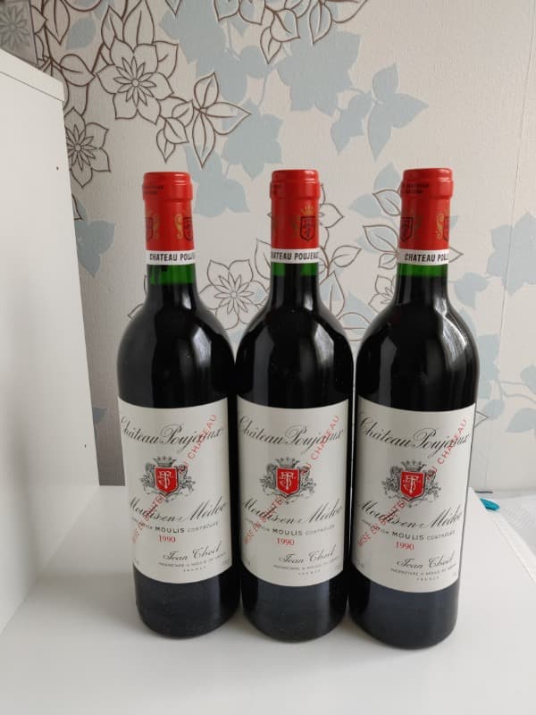 3 x Château Poujeaux, Moulis-en-Médoc, 1990