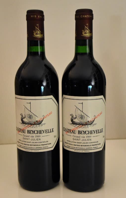 2 x Château Beychevelle, Saint-Julien, 1989