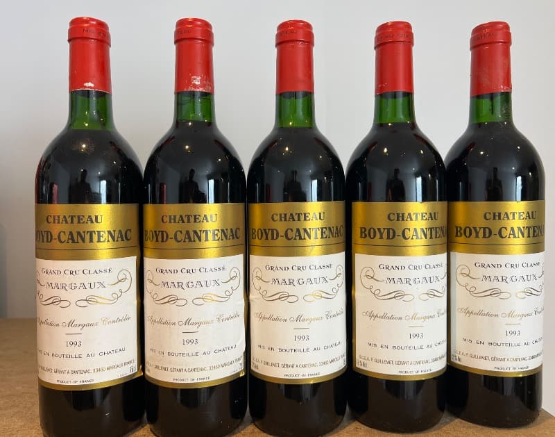 5 x Château Boyd-Cantenac, Margaux, 1993
