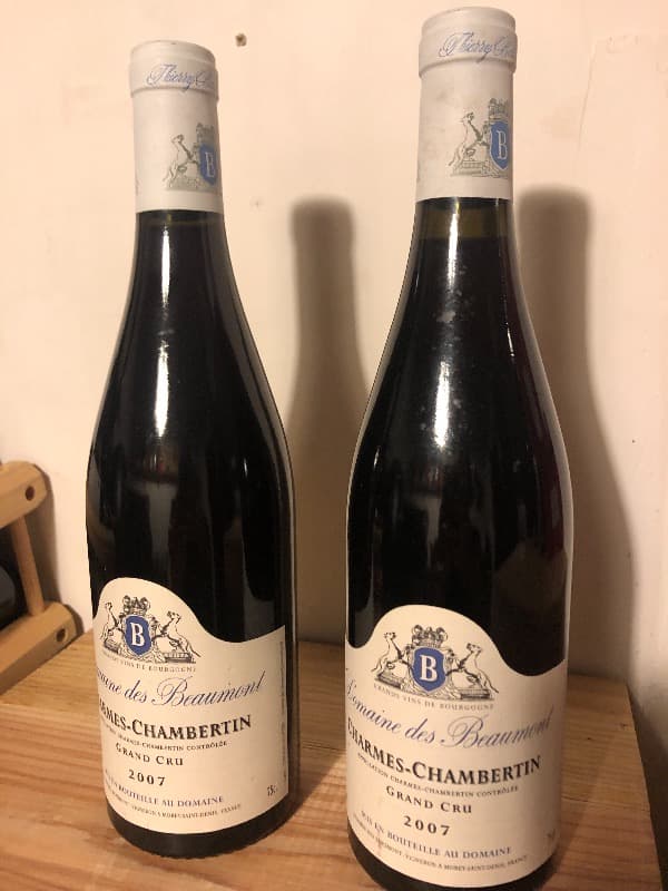 2 x Charmes-Chambertin, Grand cru, Domaine des Beaumont, 2007