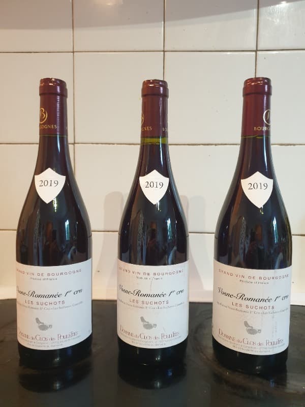 3 x Vosne-Romanée, 1er cru les Suchots, Domaine du clos des Poulettes, 2019