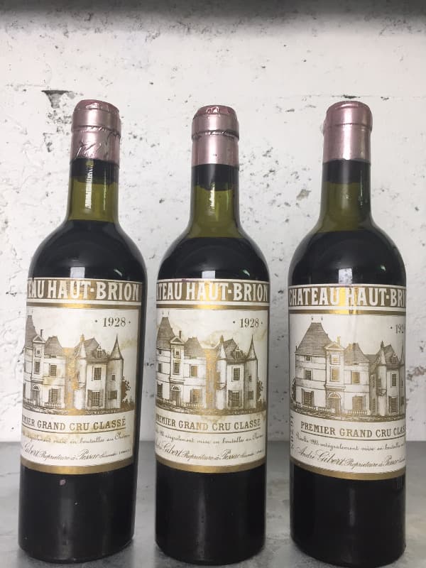 3 x Château Haut-Brion, Pessac-Léognan, 1928 (37,5cl)