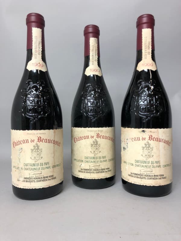 3 x Châteauneuf-du-Pape, Château de Beaucastel, 1999