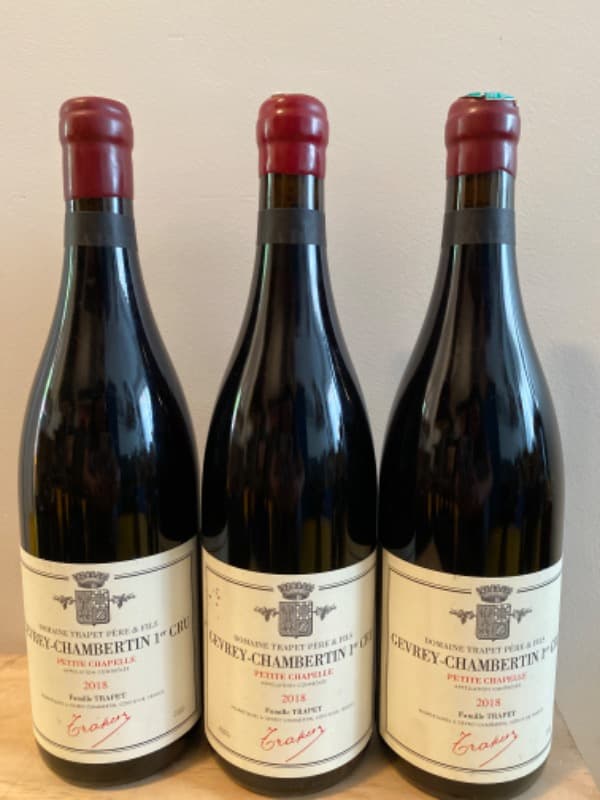 3 x Gevrey-Chambertin, 1er Cru Petite Chapelle, Domaine Trapet Père et Fils, 2018