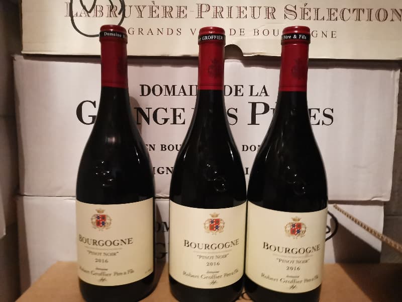 3 x Bourgogne, Pinot noir, Robert Groffier, 2016