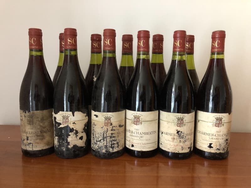 LOT 10 BTLES Savour club, 5 x Morey St Denis en rue de Vergy 1987 / 2 x Chambolle Musigny 1986 / 3 x Charmes Chambertin 1985