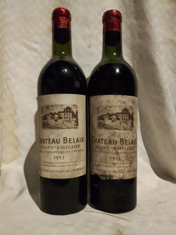 2 x CHATEAU BELAIR, Saint-Émilion, 1953