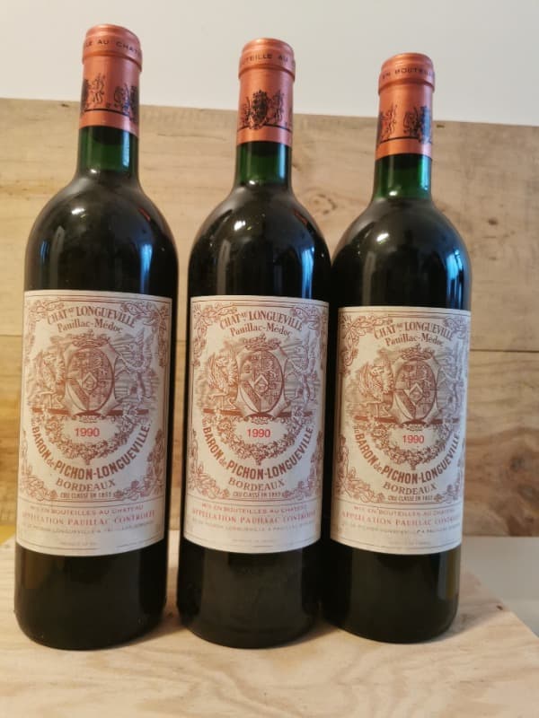 3 x Au Baron, Château Pichon Longueville, Pauillac, 1990