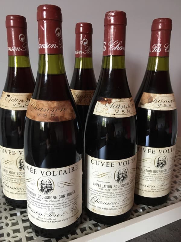 5 x Bourgogne, Cuvée Voltaire Chanson Père et Fils, 1970
