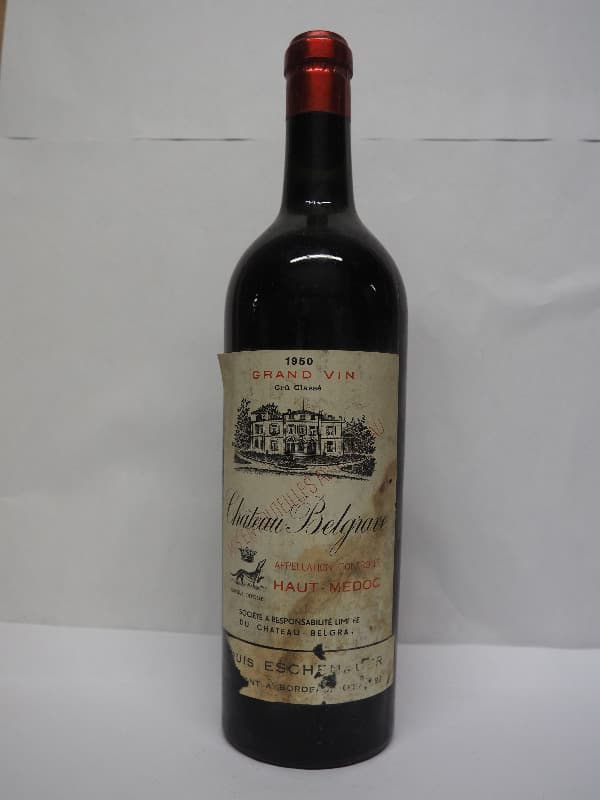 Cru classé, Château Belgrave, Haut-Médoc, 1950