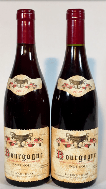 2 x Bourgogne, Pinot Noir, Domaine JF Coche-Dury, 2002