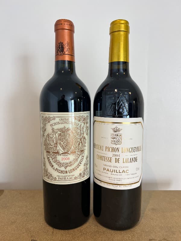1 x Baron 2008 - 1 x Comtesse de Lalande 2004, Château Pichon Longueville, Pauillac