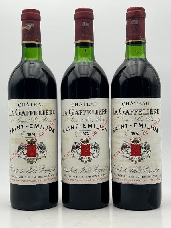 3 x Château la Gaffelière, Saint-Émilion, 1974