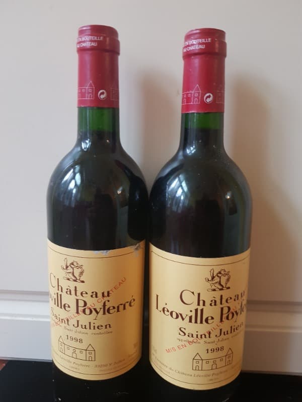 2 x château Léoville Poyferré, Saint-Julien, 1998