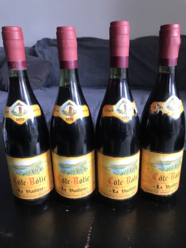 4 x Côte-Rôtie, La Viaillere, DERVIEUX-THAIZE, 1976
