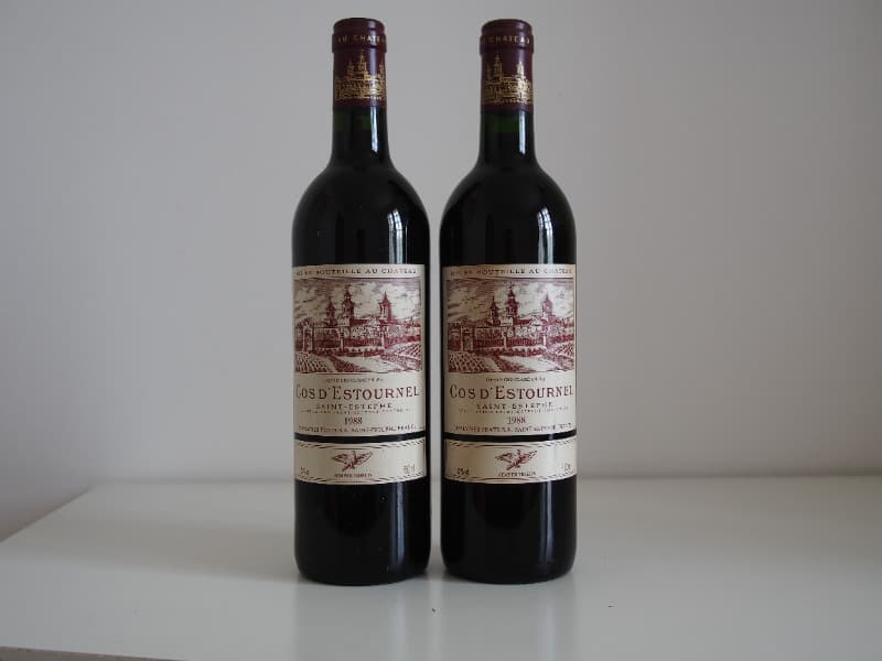 2 x château Cos d'Estournel, Saint-Estèphe, 1988