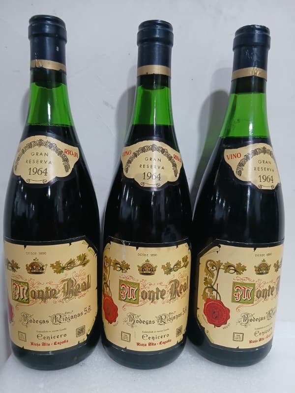 3 x Gran Reserva, Monte Real, Rioja, 1964