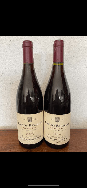 2 x Corton, Grand cru Renardes, Jean Michel Gaunoux, 1993