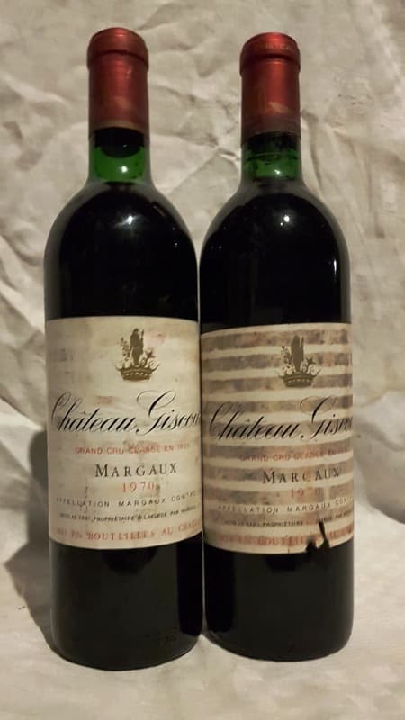 2 x CHATEAU GISCOURS, Margaux, 1970