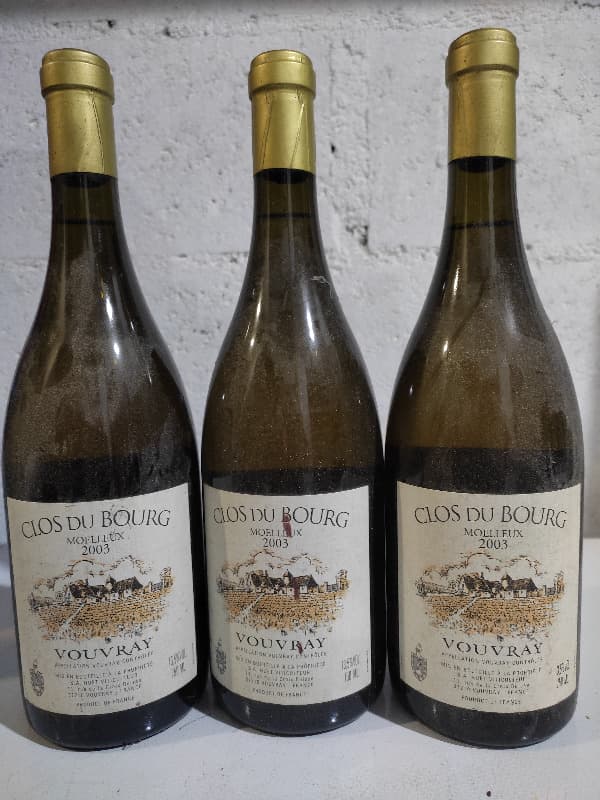 3 x Moelleux, Vouvray, Domaine Huet, 2003