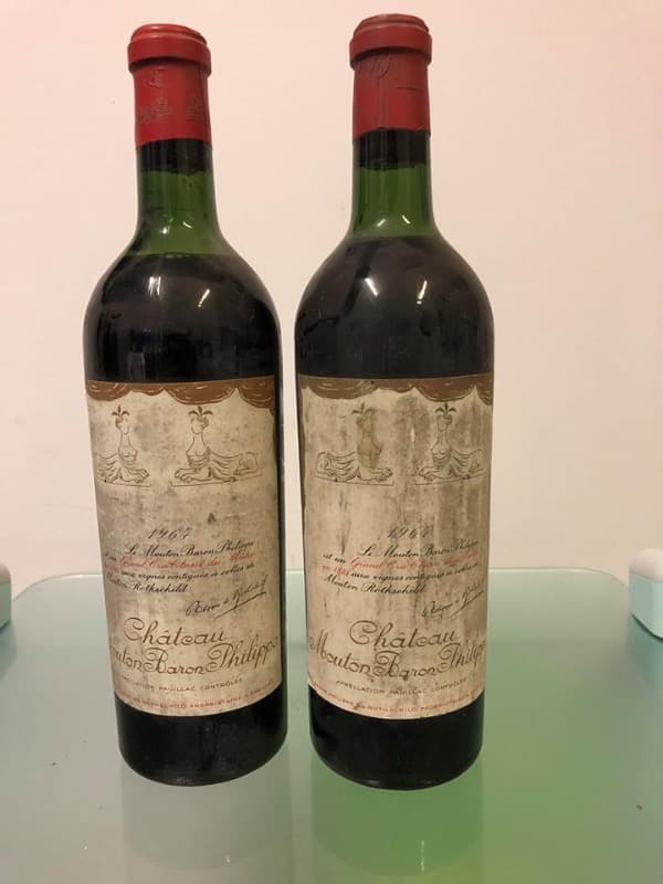 2 x château Mouton Baron Philippe, Pauillac, 1964