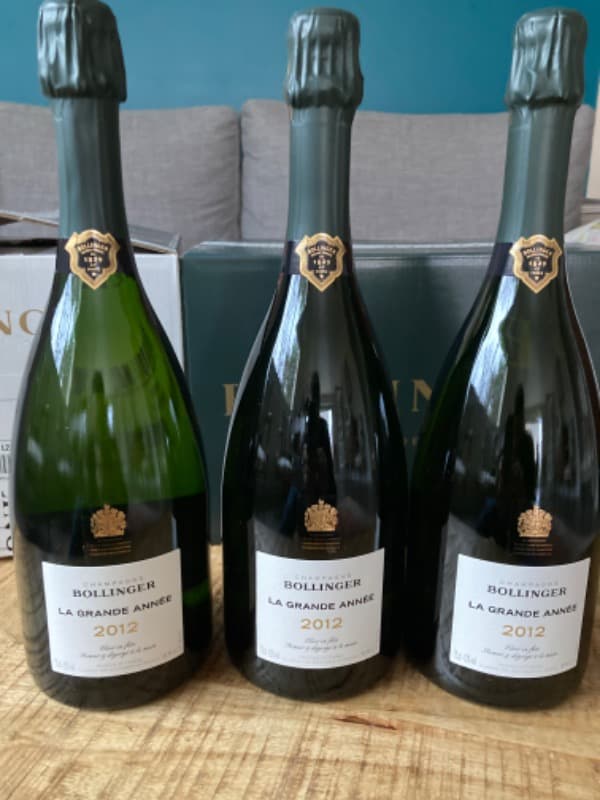 3 x Grande Année, Bollinger, Champagne, 2012