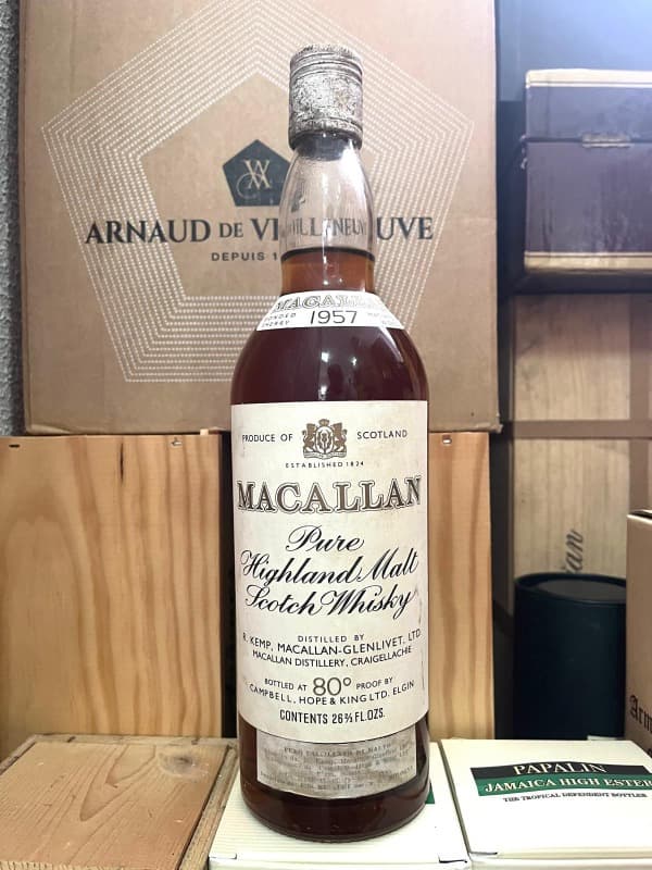 Pure Highland Malt - R. KEMP - 80°, Macallan-Glenlivet, Whisky, 1957
