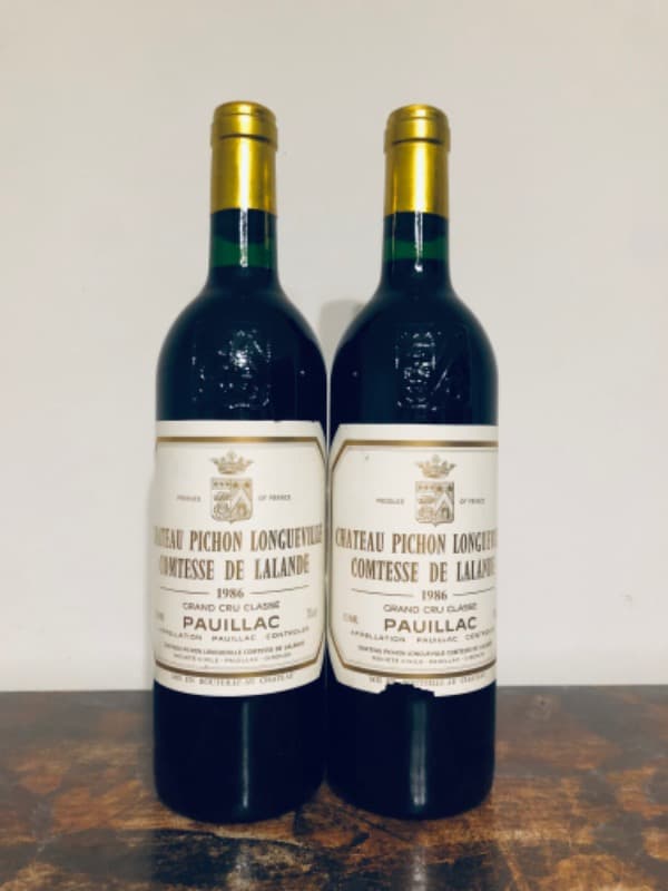 2 x Comtesse de Lalande, Château Pichon Longueville, Pauillac, 1986