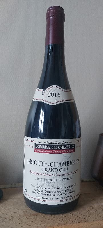 Griotte-Chambertin, Domaine des Chezeaux (mise Laurent Ponsot), 2016